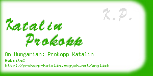 katalin prokopp business card